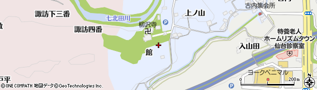 宮城県仙台市泉区上谷刈（館）周辺の地図