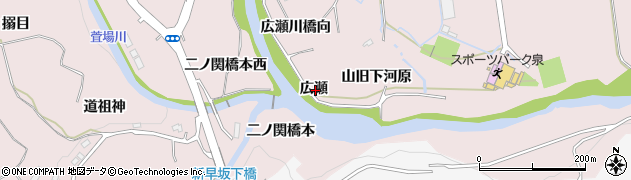 宮城県仙台市泉区実沢広瀬周辺の地図