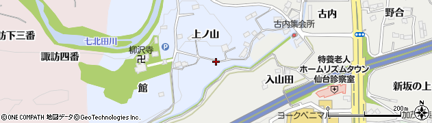 宮城県仙台市泉区上谷刈（上ノ山）周辺の地図