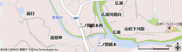 宮城県仙台市泉区実沢（二ノ関橋本西）周辺の地図