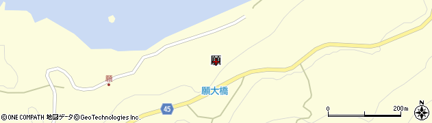 新潟県佐渡市願周辺の地図