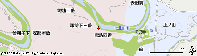 宮城県仙台市泉区実沢（諏訪四番）周辺の地図