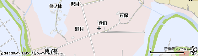 宮城県仙台市泉区野村（登田）周辺の地図