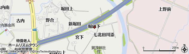 宮城県仙台市泉区古内堀田下周辺の地図