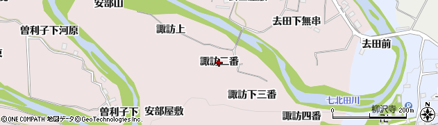 宮城県仙台市泉区実沢（諏訪二番）周辺の地図