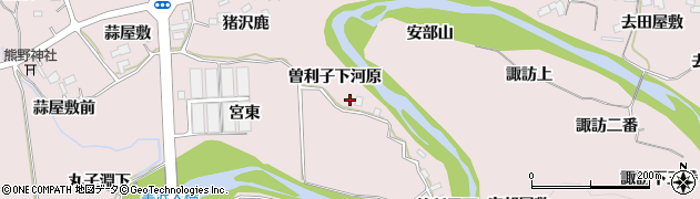 宮城県仙台市泉区実沢（曽利子下河原）周辺の地図