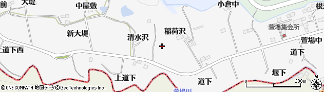 宮城県仙台市泉区西田中（稲荷沢西）周辺の地図