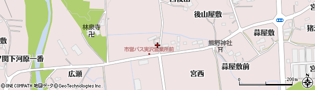 宮城県仙台市泉区実沢（門前古屋敷）周辺の地図