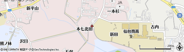 宮城県仙台市泉区野村新田周辺の地図