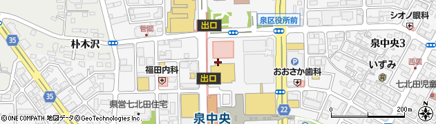 新宿さぼてん レストラン 仙台セルバテラス店周辺の地図