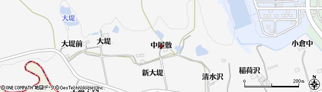 宮城県仙台市泉区西田中（中屋敷）周辺の地図
