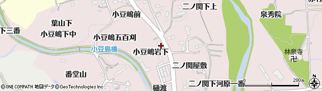 宮城県仙台市泉区実沢小豆嶋岩下周辺の地図