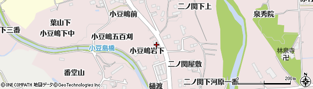 宮城県仙台市泉区実沢（小豆嶋岩下）周辺の地図