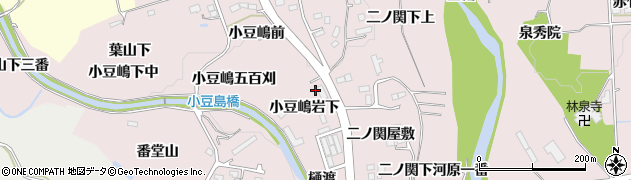 宮城県仙台市泉区実沢小豆嶋岩下6周辺の地図