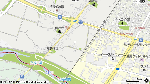 〒994-0065 山形県天童市清池の地図
