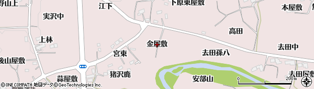 宮城県仙台市泉区実沢（金屋敷）周辺の地図