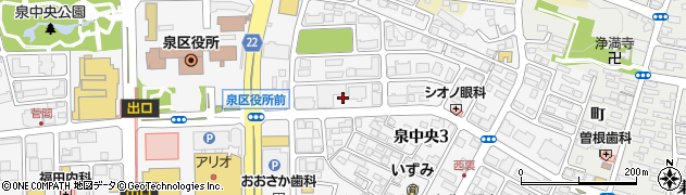 ほっともっと仙台泉中央店周辺の地図