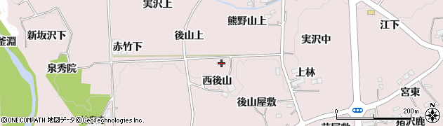 宮城県仙台市泉区実沢（西後山）周辺の地図