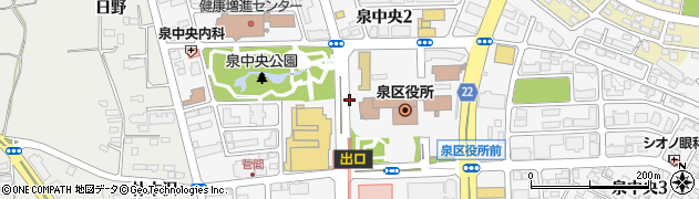 仙台銀行泉区役所 ＡＴＭ周辺の地図
