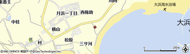 宮城県東松島市宮戸三サ河周辺の地図