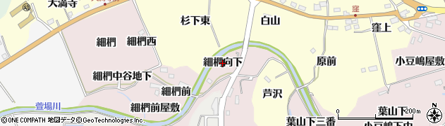 宮城県仙台市泉区実沢（細椚向下）周辺の地図