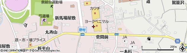 宮城県仙台市泉区野村菅間前周辺の地図