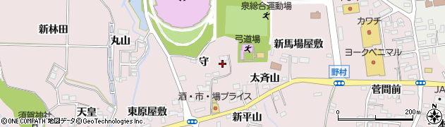 宮城県仙台市泉区野村守周辺の地図