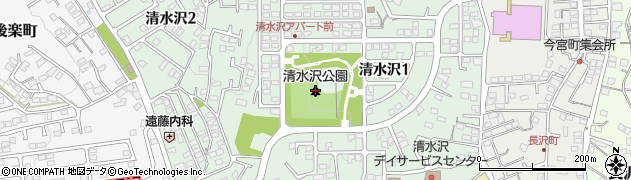 清水沢公園周辺の地図