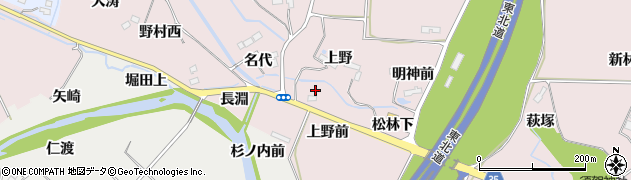 宮城県仙台市泉区野村（上野下）周辺の地図