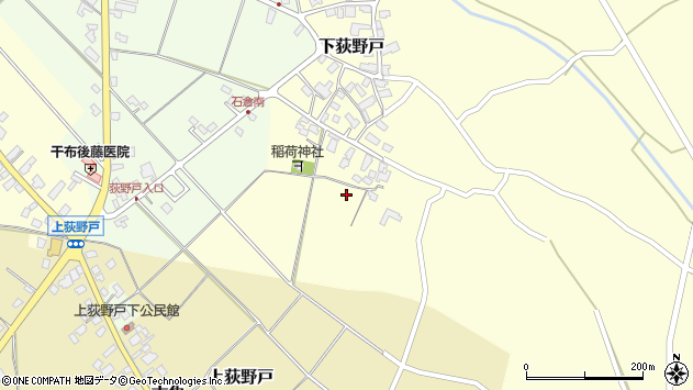 〒994-0052 山形県天童市下荻野戸の地図