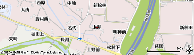 宮城県仙台市泉区野村上野周辺の地図
