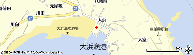 宮城県東松島市宮戸（大浜）周辺の地図