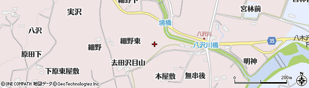 宮城県仙台市泉区実沢（去田沢目山）周辺の地図