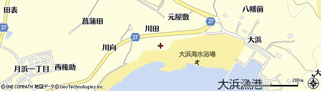 宮城県東松島市宮戸川田周辺の地図