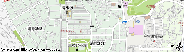 宮城県塩竈市清水沢1丁目周辺の地図