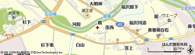 宮城県仙台市泉区小角（窪西）周辺の地図