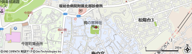 梅の宮神社周辺の地図