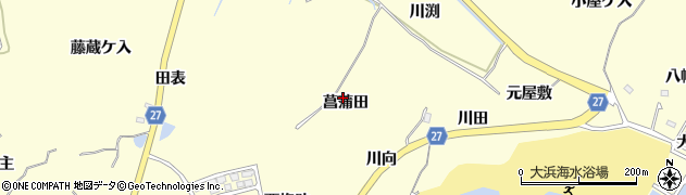 宮城県東松島市宮戸（菖蒲田）周辺の地図
