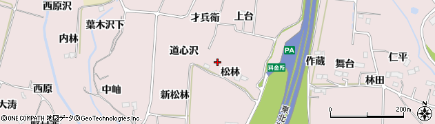 宮城県仙台市泉区野村（松林）周辺の地図