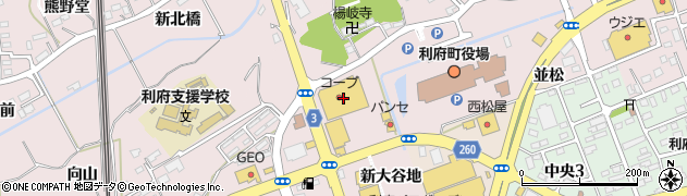 ダイソーみやぎ生協利府店周辺の地図