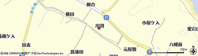 宮城県東松島市宮戸川渕周辺の地図