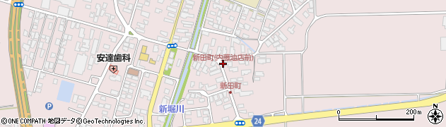 新田町(内藤油店前)周辺の地図