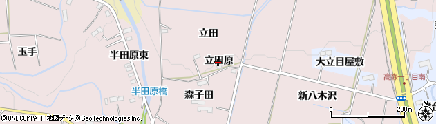 宮城県仙台市泉区実沢立田原周辺の地図