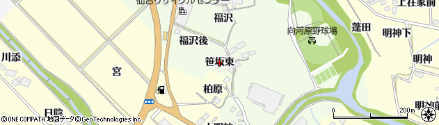 宮城県仙台市泉区根白石（笹坂東）周辺の地図