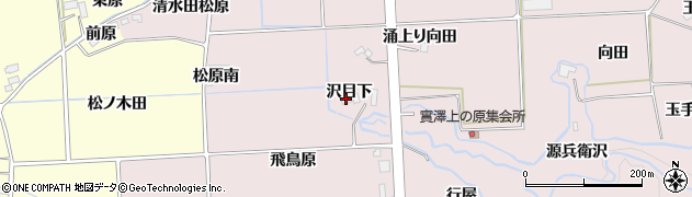 宮城県仙台市泉区実沢沢目下周辺の地図