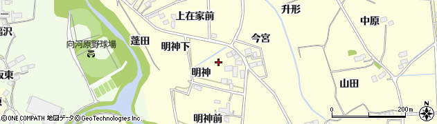 宮城県仙台市泉区小角（明神）周辺の地図