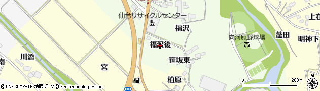 宮城県仙台市泉区根白石（福沢後）周辺の地図