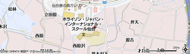 宮城県仙台市泉区野村山寺周辺の地図