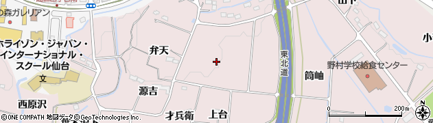 宮城県仙台市泉区野村（筒岫）周辺の地図