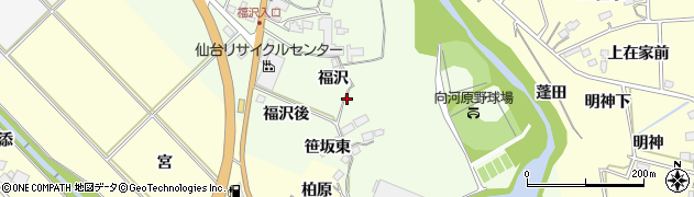宮城県仙台市泉区根白石（福沢）周辺の地図